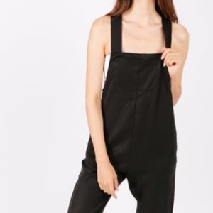 SMASH + TESS RACHEL ROMPERALLS IN BARELY BLACK